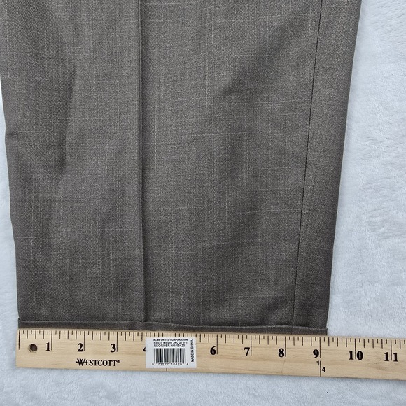 Lauren Ralph Lauren Pants‎ Mens 42x32 Brown Pleated Cuffed Straight Dress - Picture 2 of 6